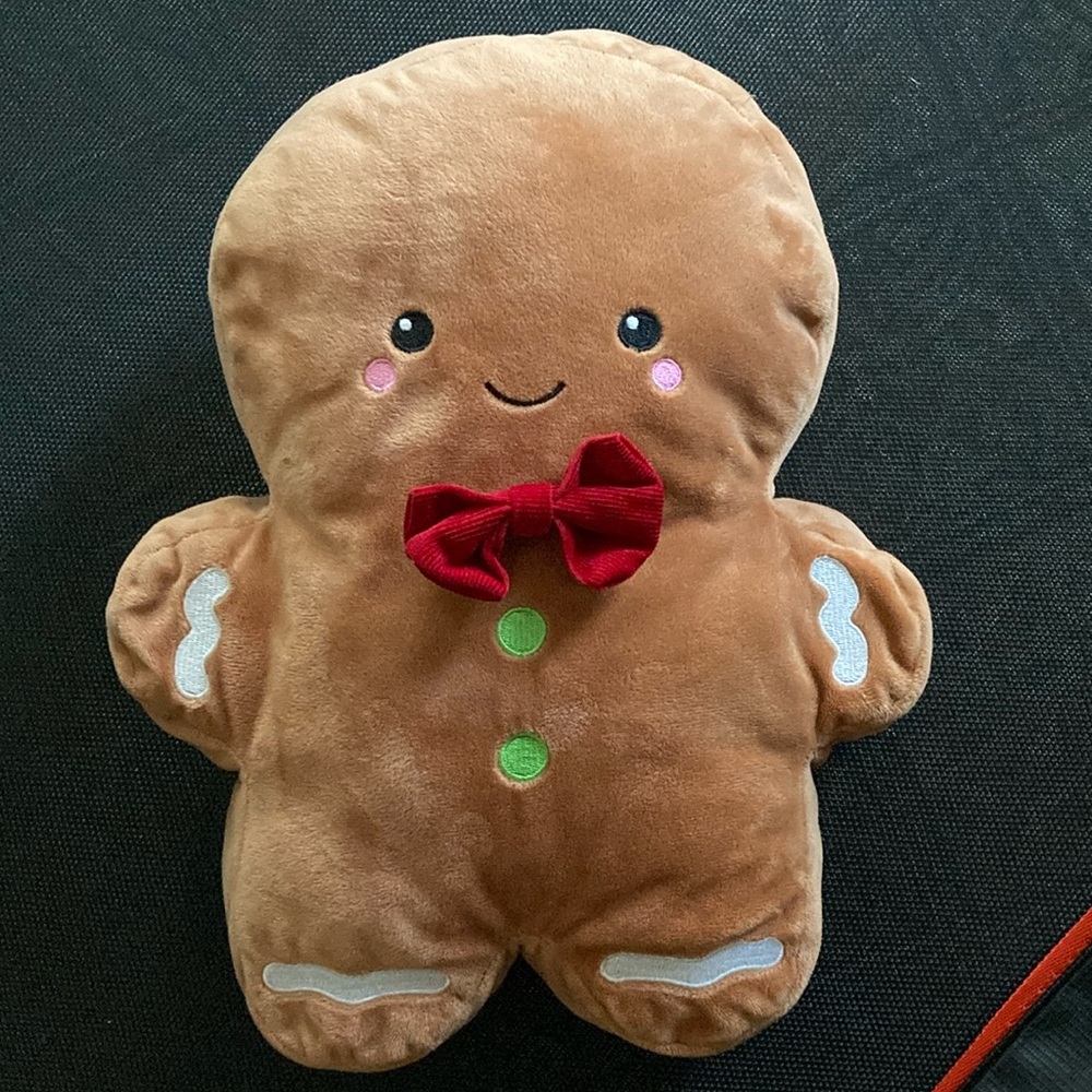 15” Gingerbread-man Heatable Pillow new without box